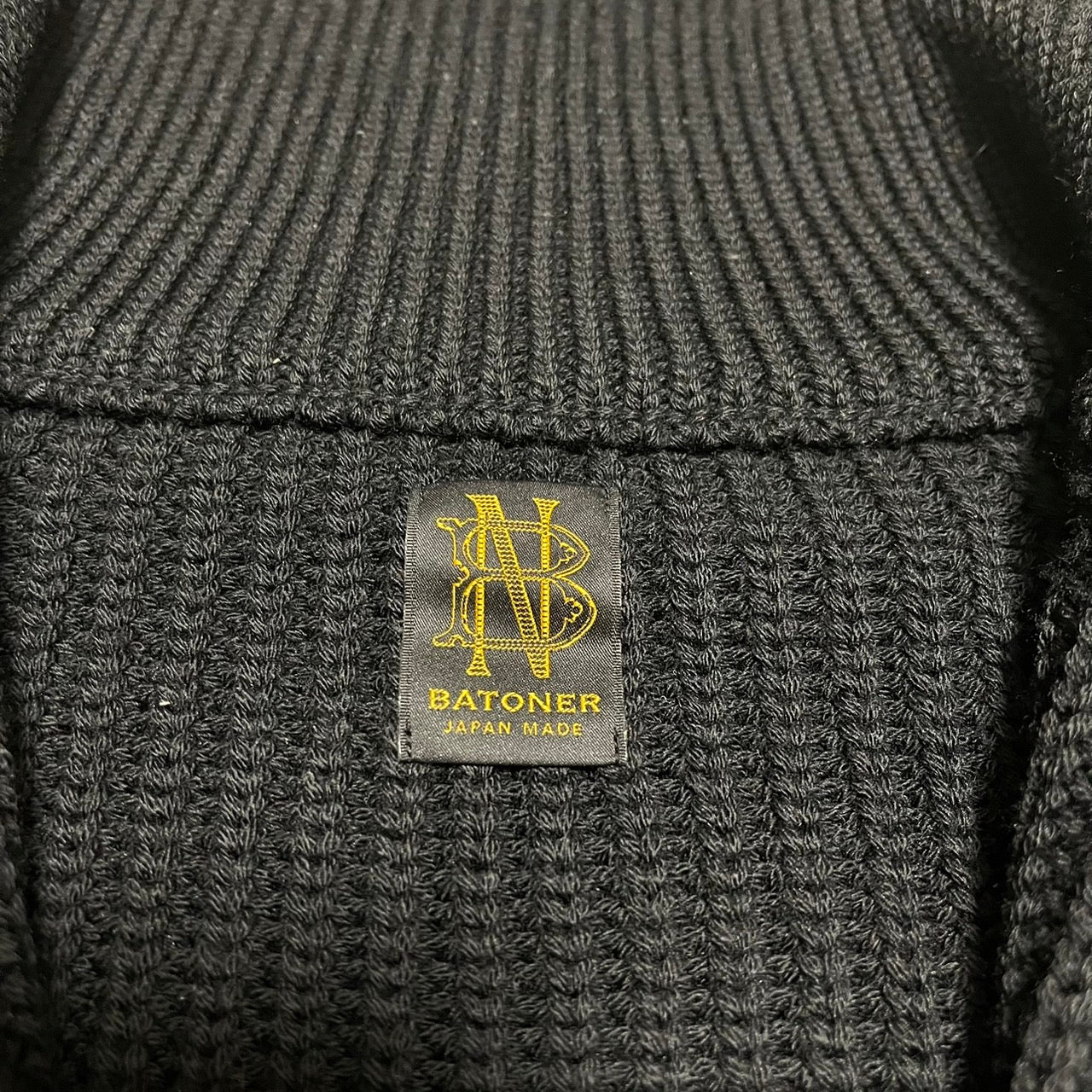 Lade das Bild in den Galerie-Viewer, BATONER バトナー 22AW L'ECHOPPE 別注 Ficsherman Drivers Knit ジップアップニット