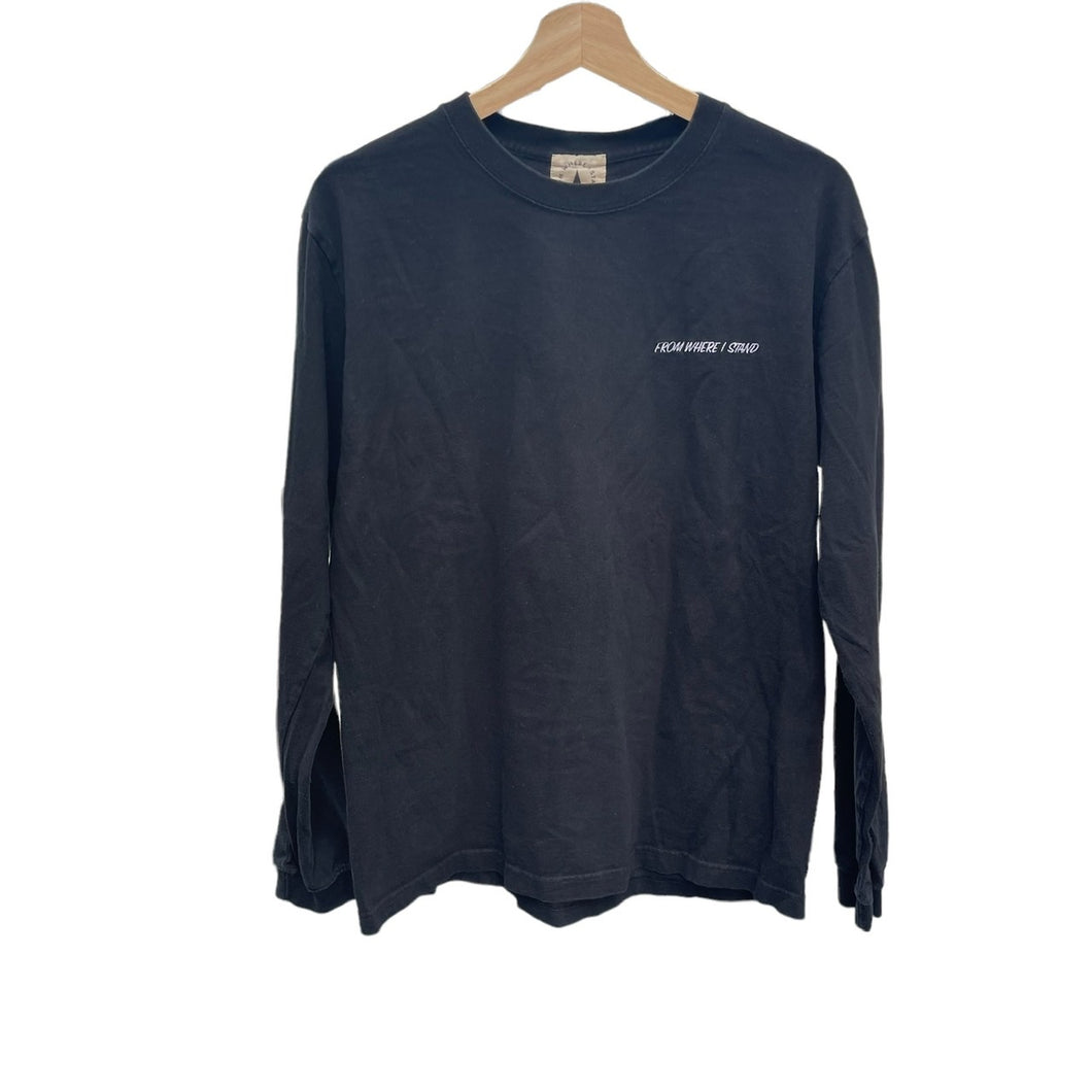 FROM WHERE I STAND embroidery long sleeve T-shirt