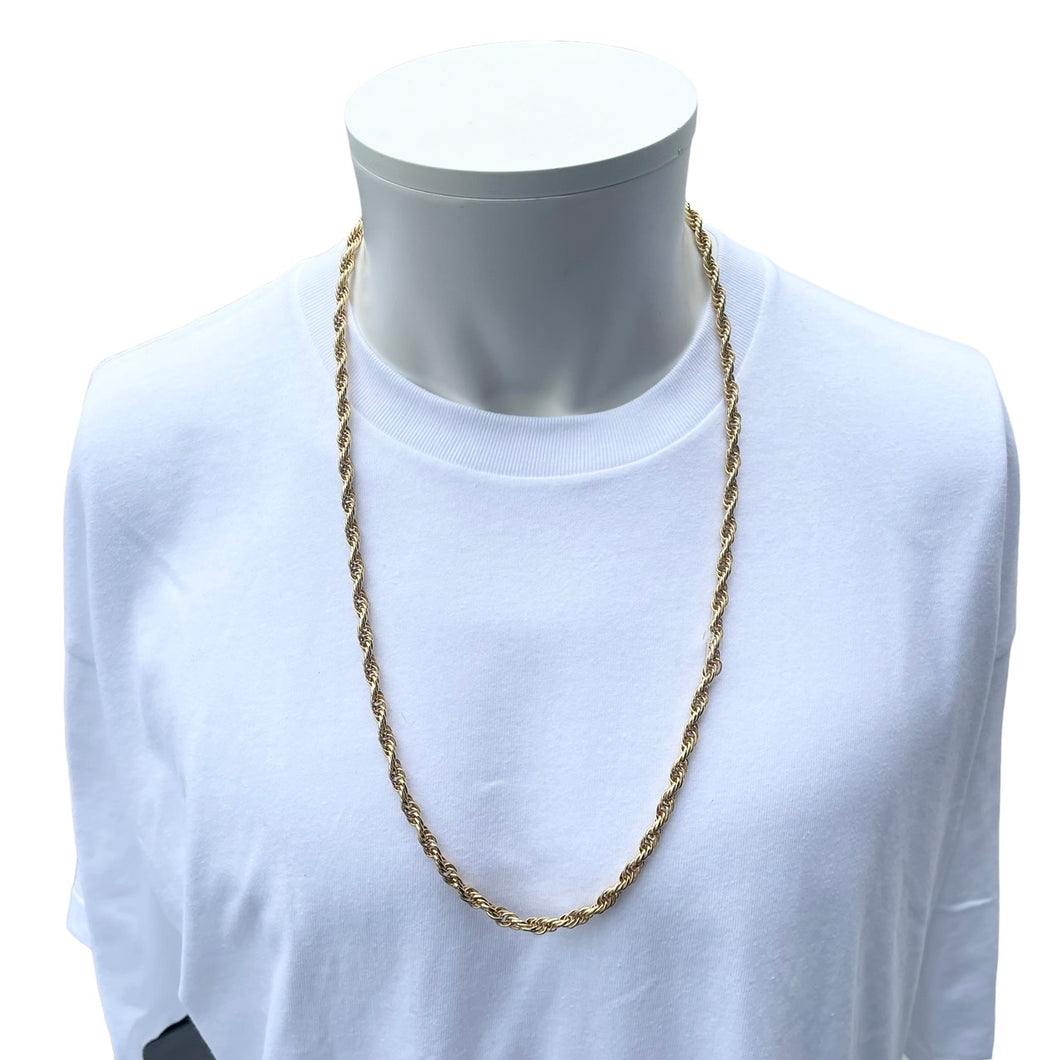 GIVENCHY Vintage Gold Rope Chain Necklace