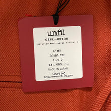 画像をギャラリービューアに読み込む, unfil 17AW PERUVIAN WOOL SERGE MIDI SKIRT
