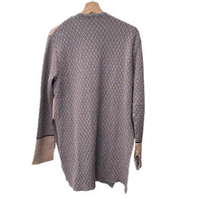 画像をギャラリービューアに読み込む, TAN タン KOMON JQ SHIRTS 小紋柄シャツカーディガン 644
