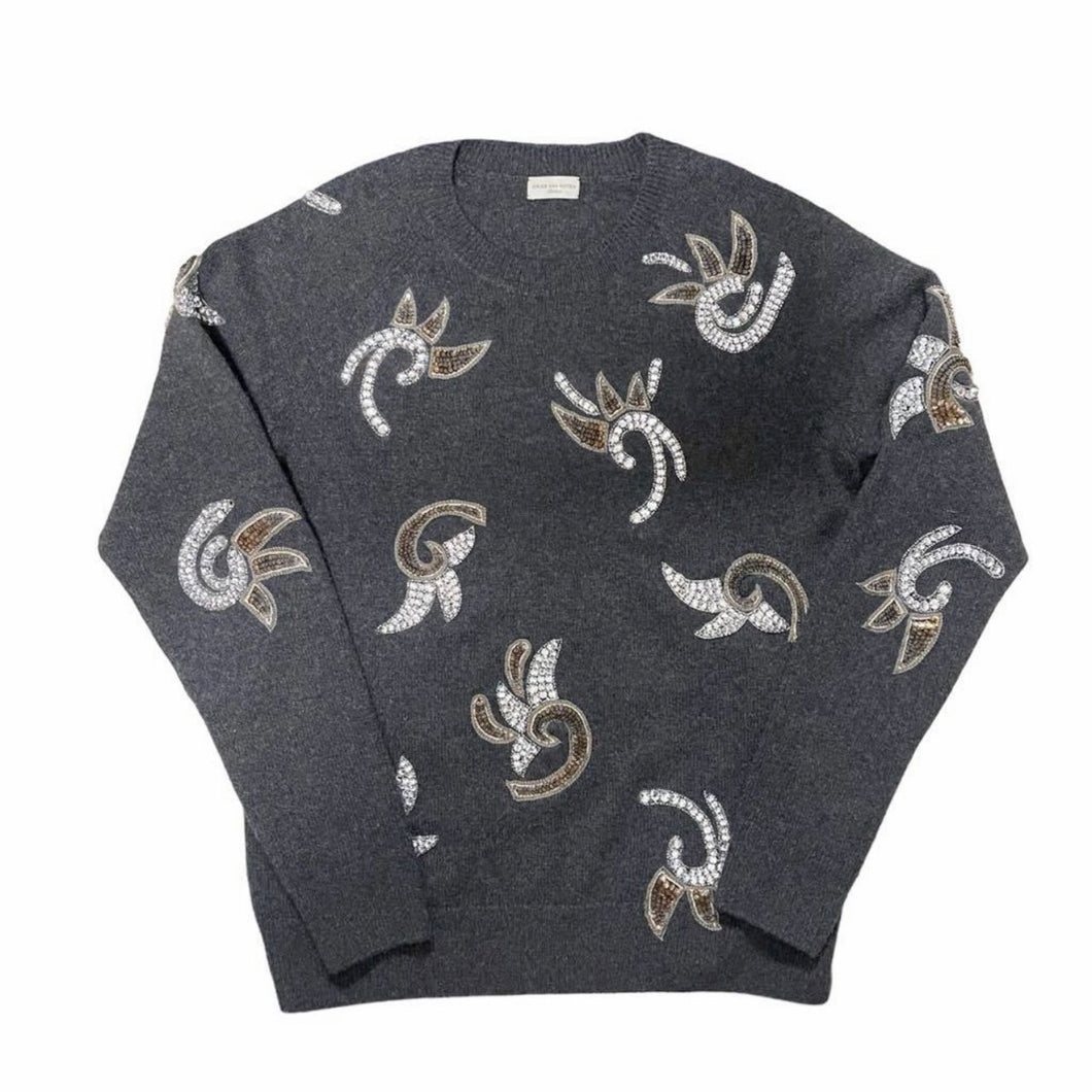 DRIES VAN NOTEN ドリスヴァンノッテン 20AW ビジュー装飾カシミヤニットセーター 670