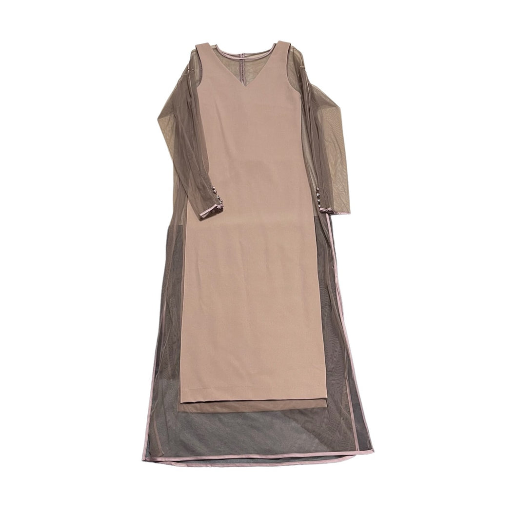 AMERI 아멜리 TULLE DOCKING DRESS 729