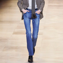 이미지를 갤러리 뷰어에 로드 , CELINE by Hedi Slimane 셀린느 20AW FLARE DYLAN DENIM UNION WASH 플레어 데님 팬츠 
