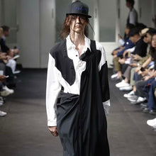 이미지를 갤러리 뷰어에 로드 , yohji yamamoto POUR HOMME×NEW ERA 요우지야마모토풀 옴므 뉴에라 19SS LOOK12 로고 자수 베이스볼 캡 
