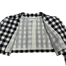 이미지를 갤러리 뷰어에 로드 , COMME des GARCONS GIRL 콤데 걸슨 걸 21SS 깅엄 체크 컬러리스 쇼트 재킷 NG-J008 
