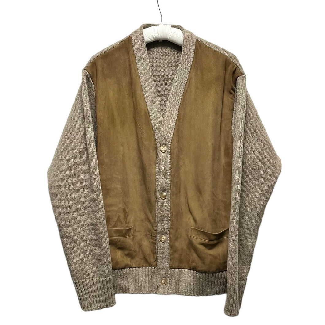 A.PRESSE アプレッセ 23AW Cashmere Suede Combination Cardigan カシミヤスウェードコンビウールニットカーディガン 23AAP-03-11H