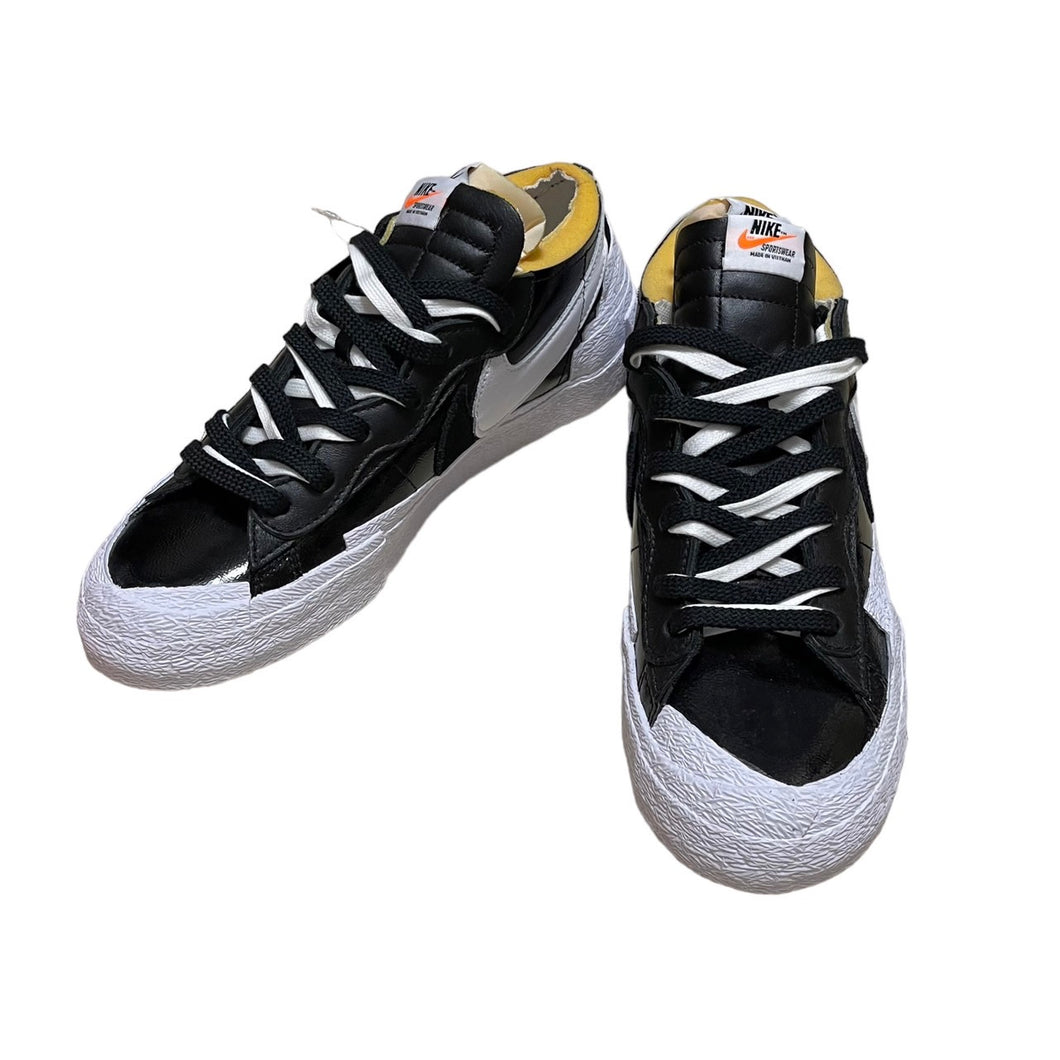 NIKE×sacai 나이키 사카이 Blazer Low Black Patent Leather 로우컷 가죽 스니커 DM6443-001 