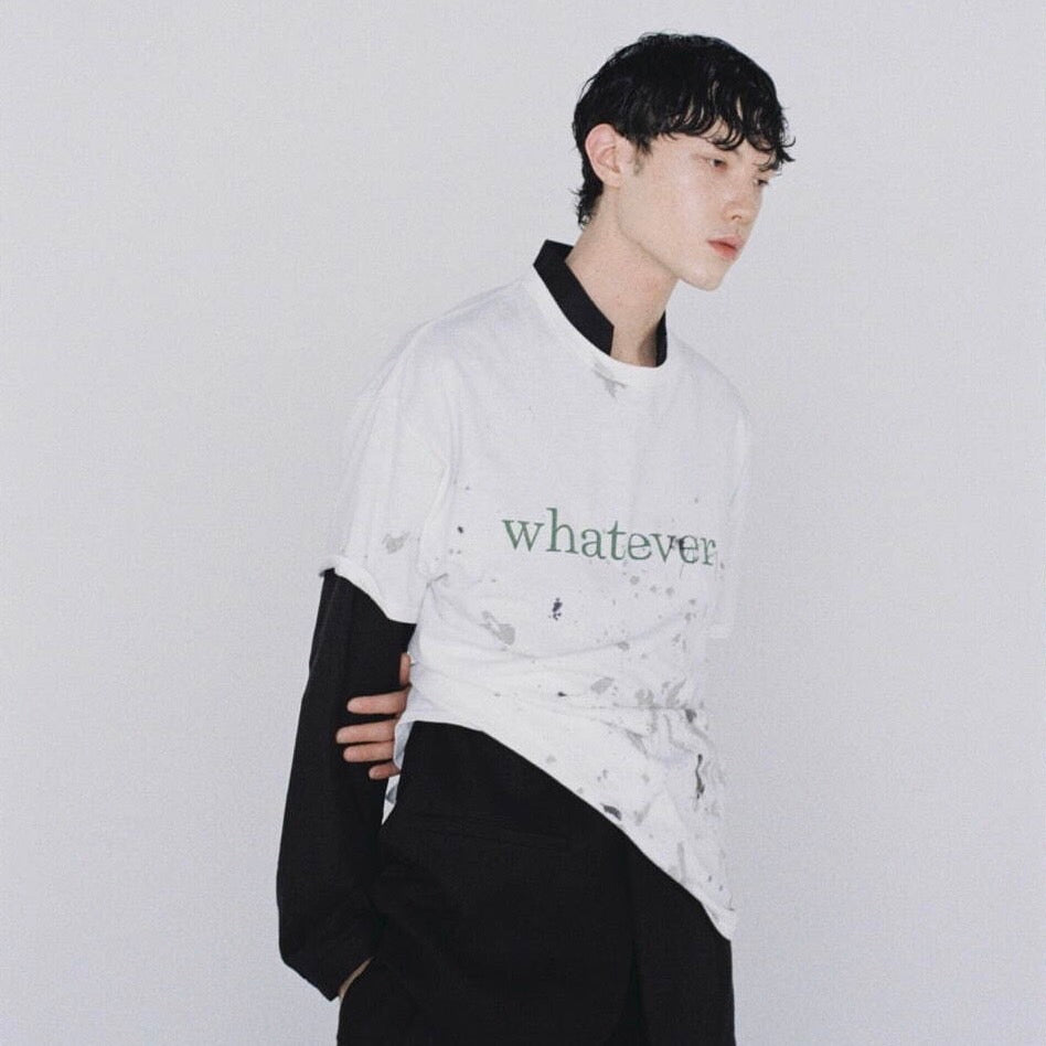 画像をギャラリービューアに読み込む, ANCELLM アンセルム 23SS attic別注 WHATEVER T-SHIRTS ダメージ加工Tシャツ