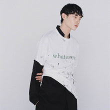 Load image into Gallery viewer, ANCELLM アンセルム 23SS attic別注 WHATEVER T-SHIRTS ダメージ加工Tシャツ
