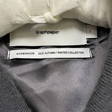 将图片加载到图库查看器，Graphpaper グラフペーパー 21AW Scale Off Melton Stadium Jacket スタジャン GM213-30061 1311
